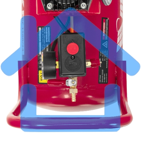 Компрессор безмасляный малошумный SPC 1500/24, 1500 Вт, ресивер 24 л, 260 л/мин MTX-2