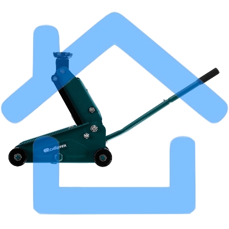 Домкрат гидравлический подкатной Сибртех 2,5 т, 148-387 мм, в пласт. кейсе-8