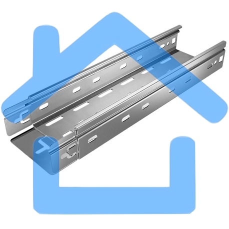 Лоток листовой перфорированный 300х50 L3000 сталь 0.7мм 