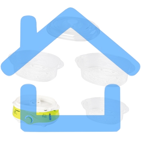 Пароварка Endever Vita-171, белый/зеленый, мощность 1000 Вт, объем 11 л-12