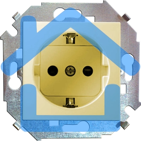 Механизм розетки 1-м СП Simon15 защ. шторки с заземл. сл. кость Simon 1591443-031