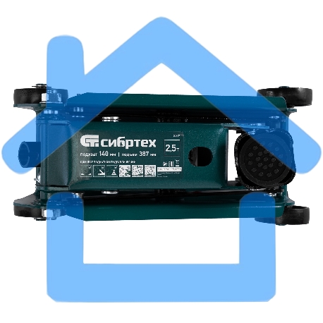 Домкрат гидравлический подкатной Сибртех 2,5 т, 148-387 мм, в пласт. кейсе-4