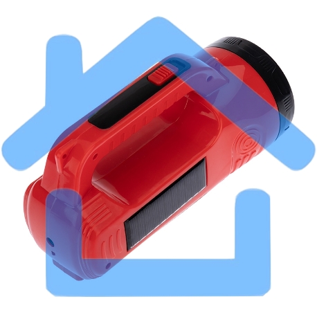 Прожектор поисковый с головным и боковым светом, с солнечной батареей, индикатор зарядки, выносное зарядное устройство и наплечный ремень в комплекте-1