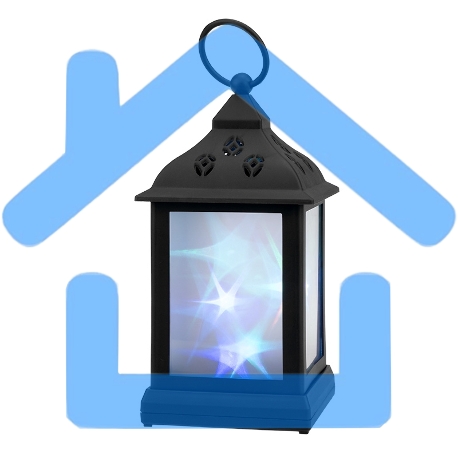 Декоративный фонарь NEON-NIGHT 11х11х22,5 см, черный корпус, цвет свечения RGB с эффектом мерцания NEON-NIGHT-2