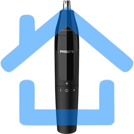 Триммер для носа Philips NT1620/15 роторный режущий элемент, водонепроницаемый корпус - пластик, цвет - черный, в комплекте батарейка АА-1