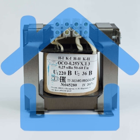 Трансформатор ОСО-0.25-09 220/36В УХЛ3 Кострома ОС0000002365-4
