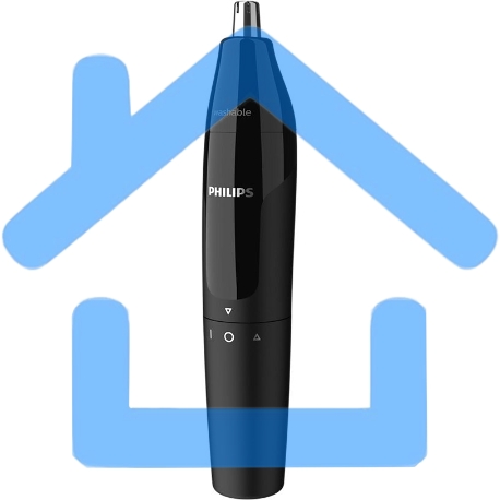 Триммер для носа Philips NT1620/15 роторный режущий элемент, водонепроницаемый корпус - пластик, цвет - черный, в комплекте батарейка АА-13