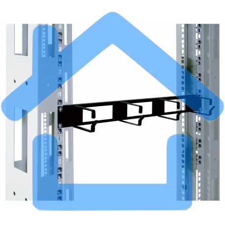 Горизонт. кабельный органайзер с окнами 19