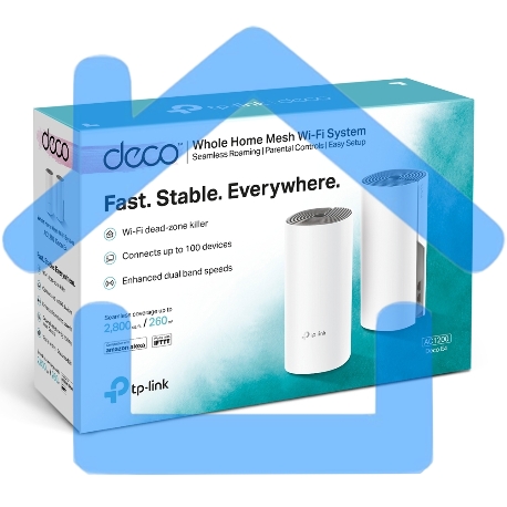 Роутер TP-LINK DECO E4(2-PACK) AC1200 Домашняя Mesh Wi-Fi система-5