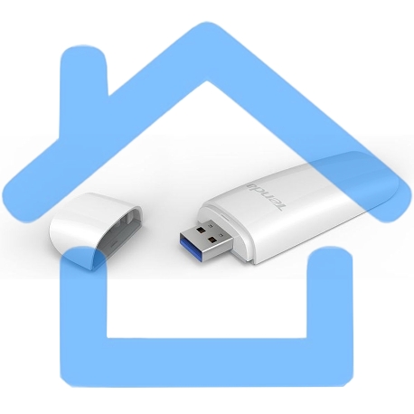 Адаптер Wi-Fi Tenda U12 (USB3.0, WLAN 1300Mbps, 802.11ac) 1x int Antenna-8