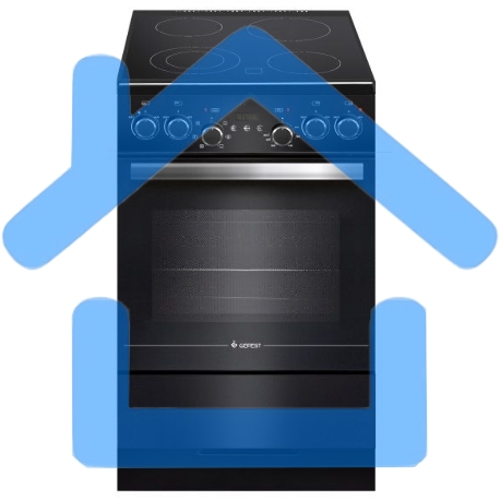 Плита электрическая Gefest ЭП Н Д 5560-03 0057 черный, конфорок 4 электрических, духовка 55 л, 50 см x 85 см x 58.5 см