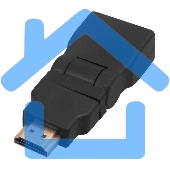 Переходник штекер HDMI - гнездо HDMI, поворотный Rexant