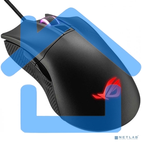 Мышь проводная ASUS ROG Gladius II Core черный, 6200 dpi, USB, кнопки - 6-6