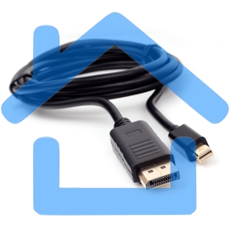 Кабель miniDP<->DP Cablexpert CCP-mDP2-6, 20M/20M, v.1.2, 4K, 1.8м, черный, позол.разъемы, пакет-3