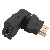 Переходник штекер HDMI - гнездо HDMI, поворотный Rexant