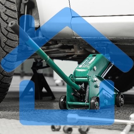 Домкрат гидравлический подкатной Сибртех 2,5 т, 148-387 мм, в пласт. кейсе-7