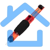 Вакуумный экстрактор припоя (оловоотсос), пластик, прозрачно-красный Rexant