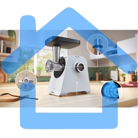 Мясорубка Bosch MFWS420W, 1900W, белый-10