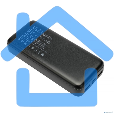 Портативный аккумулятор Gembird GPB-20Q, 20000мА·ч, QC/PD, дисплей, черный-2