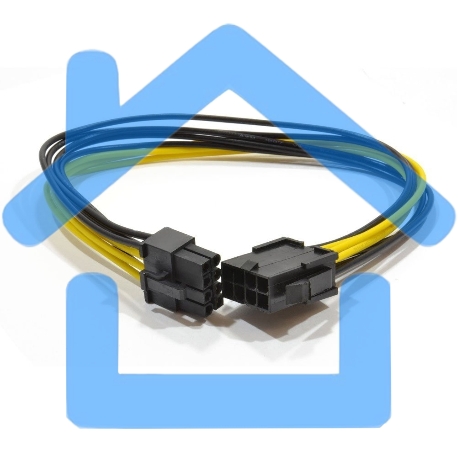 Удлинитель кабеля питания Cablexpert CC-PSU-84, PCI-Express 6+2pin M/ PCI-Express 6+2pin F, 30см