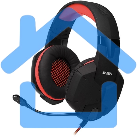 Игровые стереонаушники с микрофоном SVEN AP-G988MV, черный-красный Игровые стереонаушники с микрофоном SVEN AP-G988MV, черный-красный-6