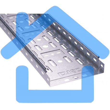 Лоток листовой перфорированный 300х50 L2000 сталь 0.8мм ДКС 35255