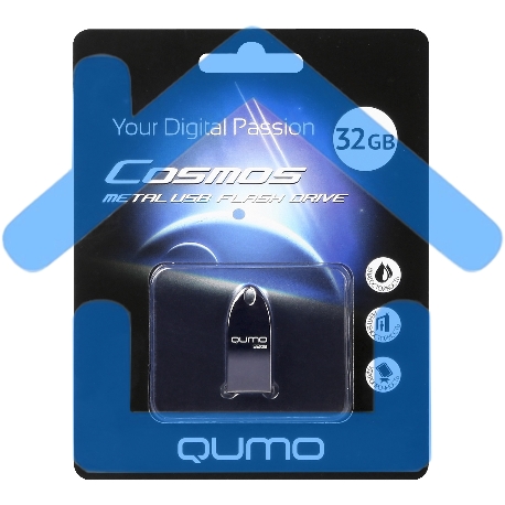 Флешка USB 2.0 QUMO 32Gb, Cosmos QM32GUD-Cos-d Dark-1