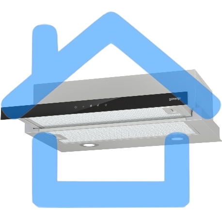 Вытяжка встраиваемая Gorenje TH64E3SGB серый/черный, 60 см, 350 куб. м/ч, 67 дБ