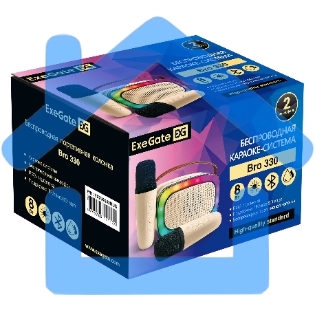 Караоке-система ExeGate Bro 330 Bluetooth 8 Вт бежевый-5