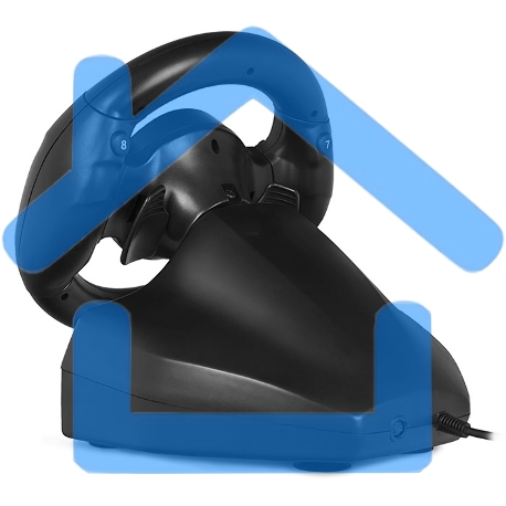 Руль SVEN GC-W300 (педали, вибро, лепестки, D-pad, 10 кл, резин. вставки, PC, цифр. и аналог.-14