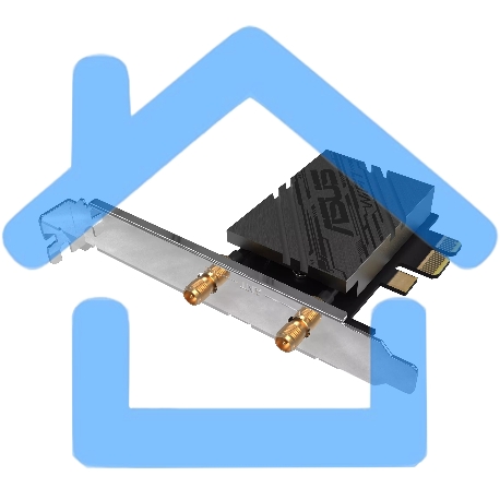 Сетевой адаптер Wi-Fi + Bluetooth Asus PCE-BE92BT BE9400 PCI Express (ант.внеш.несъем.) 2ант.-2