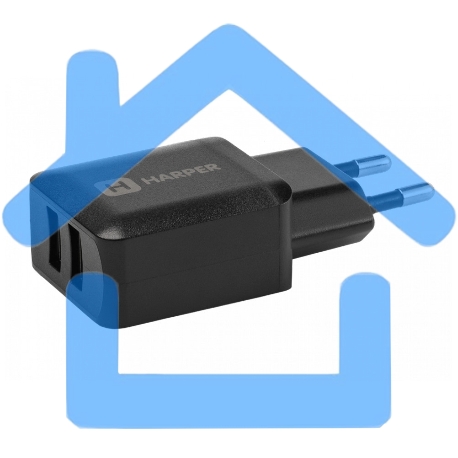 Сетевое зарядное устройство Harper WCH-8220 черный 2xUSB 2.4A