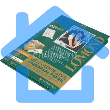 Самоклеящаяся бумага LOMOND универсальная для этикеток, A4, 40 делен. (48.5 x 25.4 мм), 70 г/м2, 50 листов-1