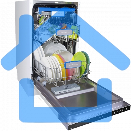 Встраиваемая посудомоечная машина Maunfeld MLP-08IM, черный, 44.8 см, 10 компл., 47 дБ, класс A++-3