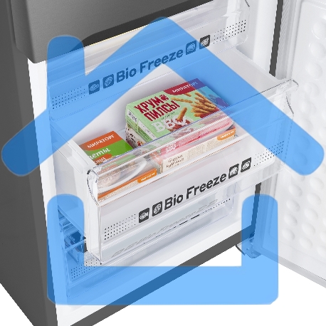 Холодильник Maunfeld MFF195NFIX10 нержавеющая сталь двухкамерный 252/98л морозилка снизу, No Frost-9