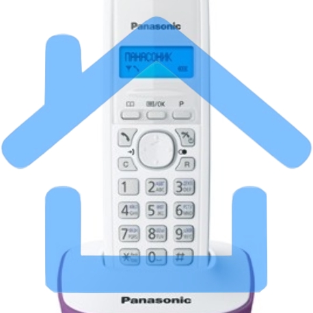 Телефон беспроводной (DECT) Panasonic KX-TG1611RUF (сиреневый) АОН, Caller ID,12 мелодий звонка,подсветка дисплея,поиск трубки-1