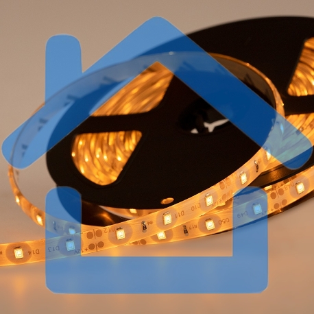 Лента светодиодная силикон, 8 мм, IP65, SMD 2835, 60 LED/m, 12 V, цвет свечения желтый