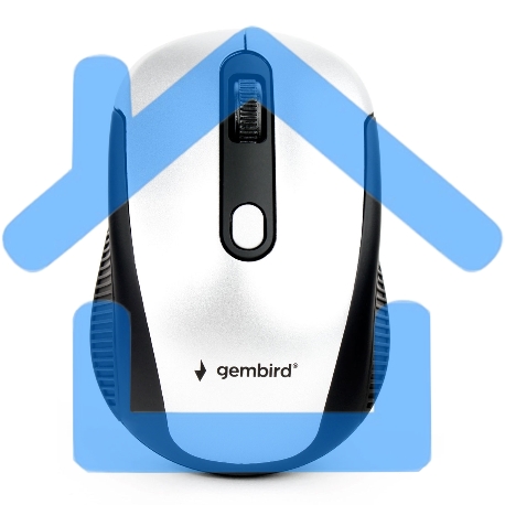 Мышь беспроводная Gembird MUSW-420-4 серебристый, 1600 dpi, радиоканал, USB, кнопки - 4-3