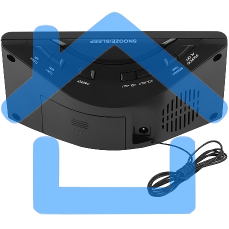 Радиобудильник Harper HCLK-1006 черный LED подсв:зеленая часы:цифровые AM/FM-3