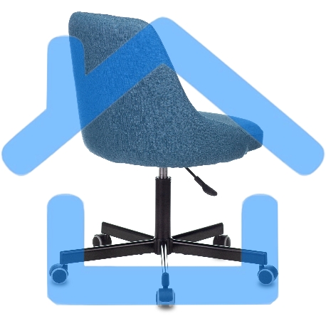 Кресло компьютерное Бюрократ CH-340M сердитое море 38-415, крестовина металл-4