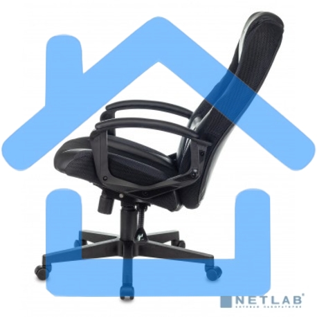 Кресло игровое Бюрократ Zombie 9 черный/серый, искусст.кожа/ткань, крестовина пластик-5