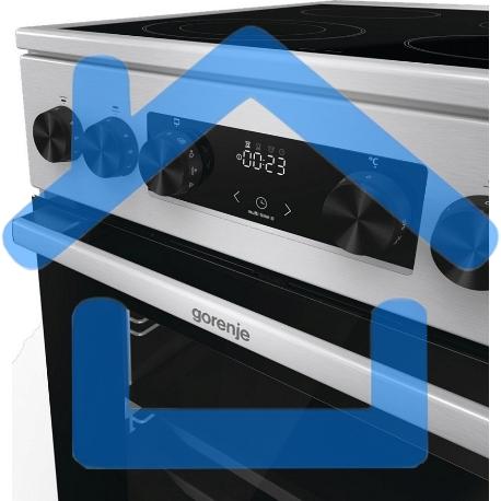 Плита электрическая Gorenje GECS5C70XA серебристый, конфорок 4 электрических, духовка 70 л, 50 см x 85 см x 59.4 см-9