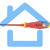 Отвертка СИБРТЕХ 12933диэлектрическая sl5.5х125мм crv до 1000в двухкомпонентная рукоятка