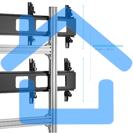 Напольный мобильный стенд ONKRON FSPRO2L-22 для видеостен 2х2 4 x 40”- 50
