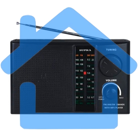 Радиоприемник портативный SUPRA ST-19U черный USB