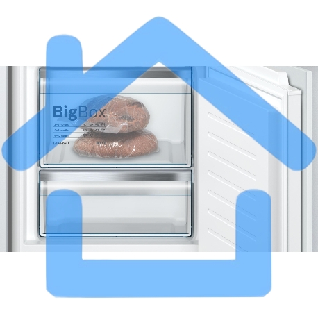 Холодильник Bosch KIS87AFE0 Встраиваемый двухкамерный 177.2х54.1х54.5 см, 272 (211+64) л, LED Освещение, зона свежести Hydrofresh, BigBox в морозилке-6