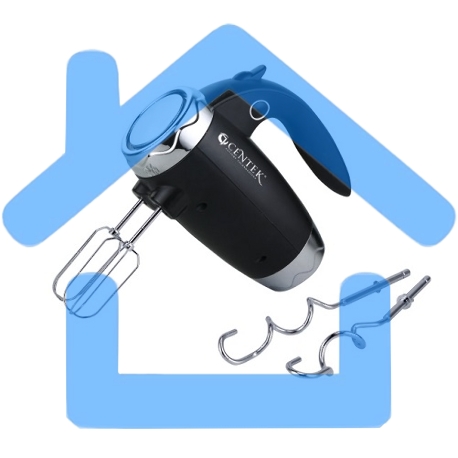 Миксер Centek CT-1115 черный/хром 350Вт-1