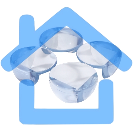 Прозрачные круглые накладки-протекторы для мебели (4.2*4.2*1.5 см). 4 шт. -3