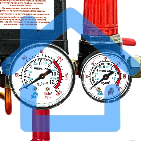 Компрессор воздушный рем. привод КР2500/80, 2,5 кВт, 80 литров, 420 л/мин МТХ-2