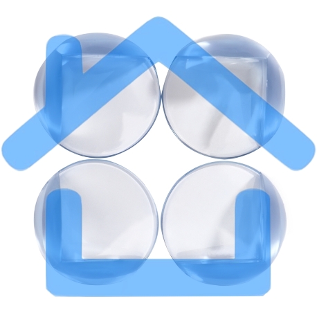 Прозрачные круглые накладки-протекторы для мебели (4.2*4.2*1.5 см). 4 шт. -4